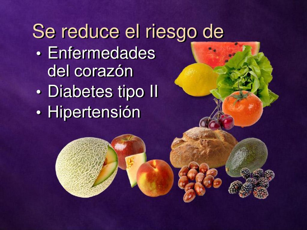 Se reduce el riesgo de Enfermedades del corazón Diabetes tipo II