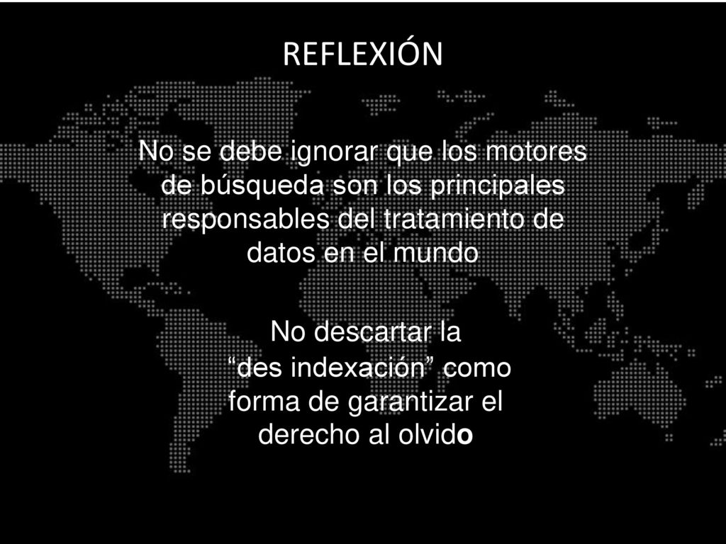 des indexación como forma de garantizar el derecho al olvido