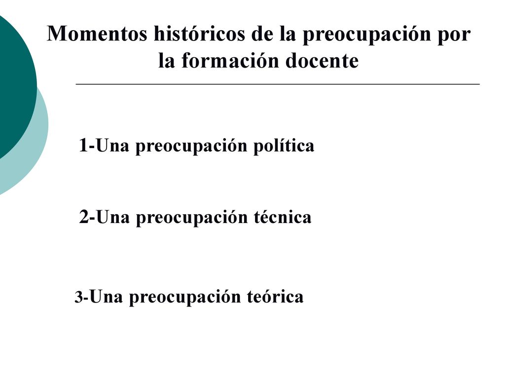 Momentos históricos de la preocupación por la formación docente
