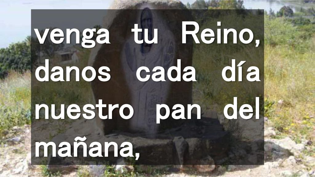 venga tu Reino, danos cada día nuestro pan del mañana,