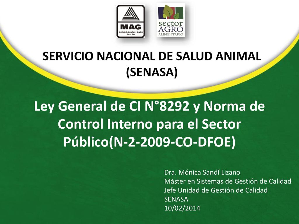 Ley General de CI N°8292 y Norma de Control Interno para el Sector Público(N CO-DFOE)