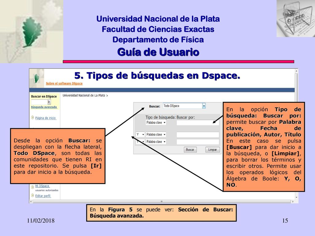 Guía de Usuario 5. Tipos de búsquedas en Dspace.