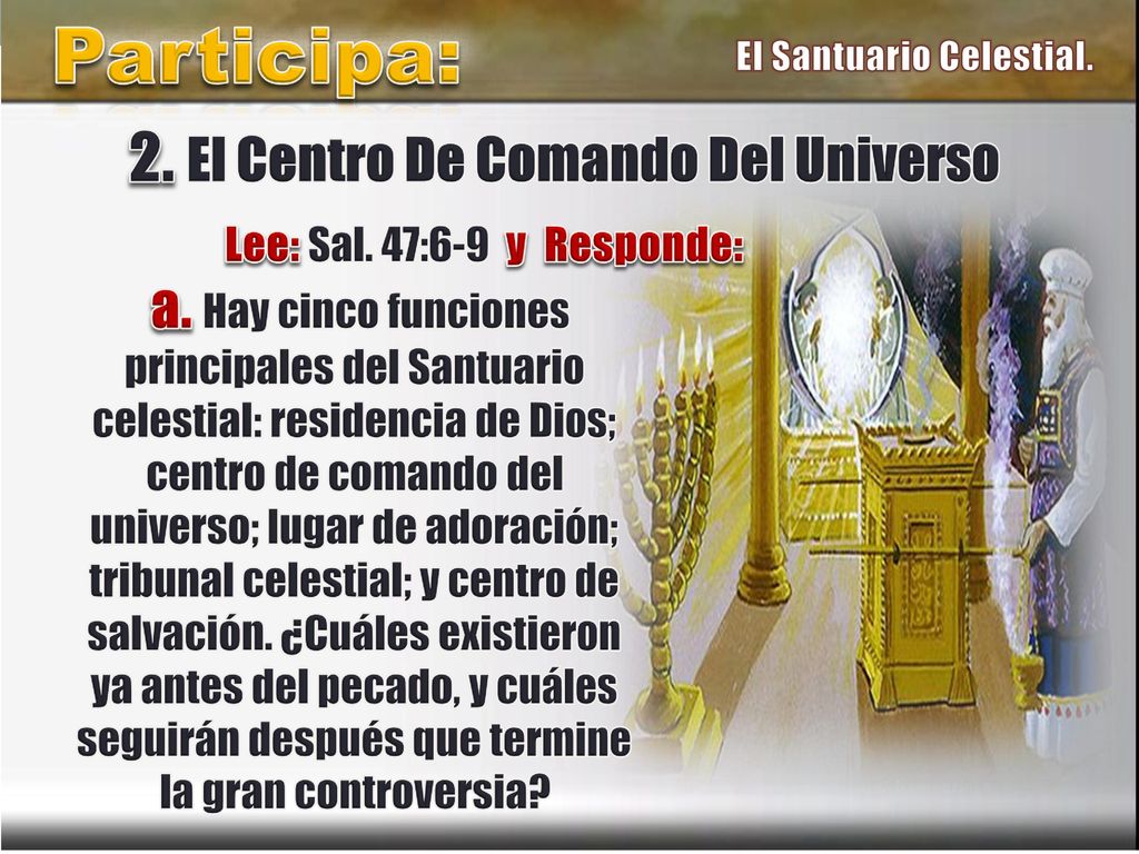 El Santuario Celestial. 2. El Centro De Comando Del Universo