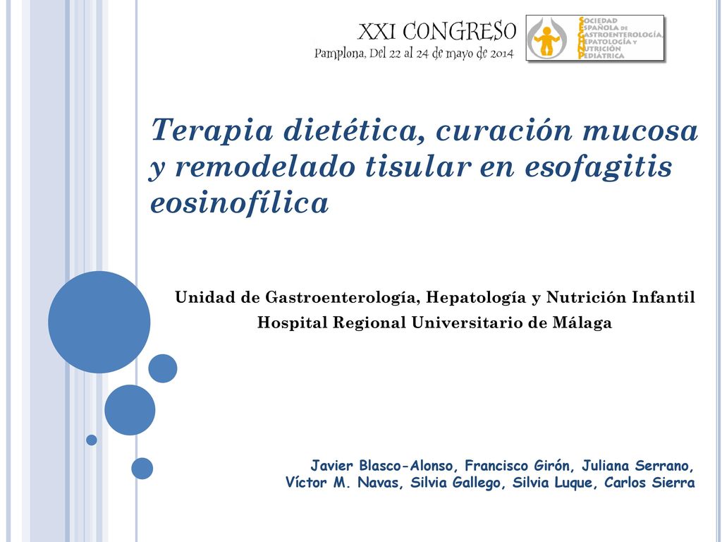 Terapia dietética, curación mucosa y remodelado tisular en esofagitis eosinofílica