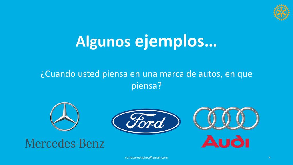 ¿Cuando usted piensa en una marca de autos, en que piensa