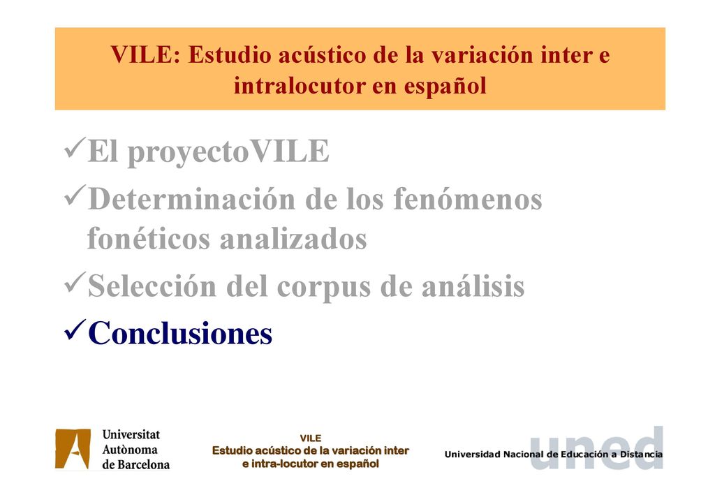 VILE: Estudio acústico de la variación inter e intralocutor en español