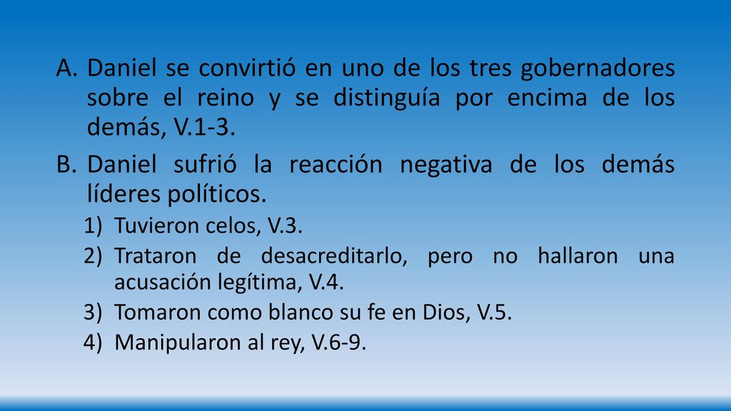 Daniel sufrió la reacción negativa de los demás líderes políticos.