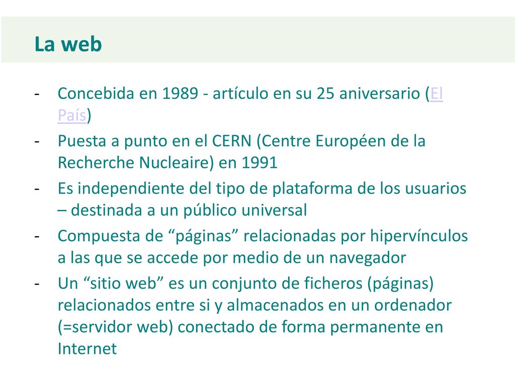 La web Concebida en artículo en su 25 aniversario (El País)