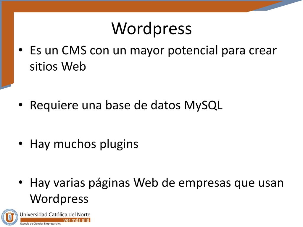 Wordpress Es un CMS con un mayor potencial para crear sitios Web