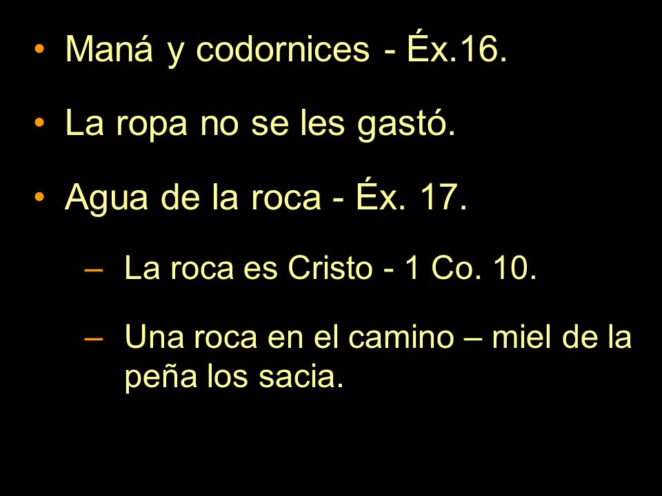 Maná y codornices - Éx.16. La ropa no se les gastó.