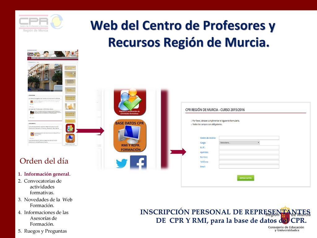 Web del Centro de Profesores y Recursos Región de Murcia.