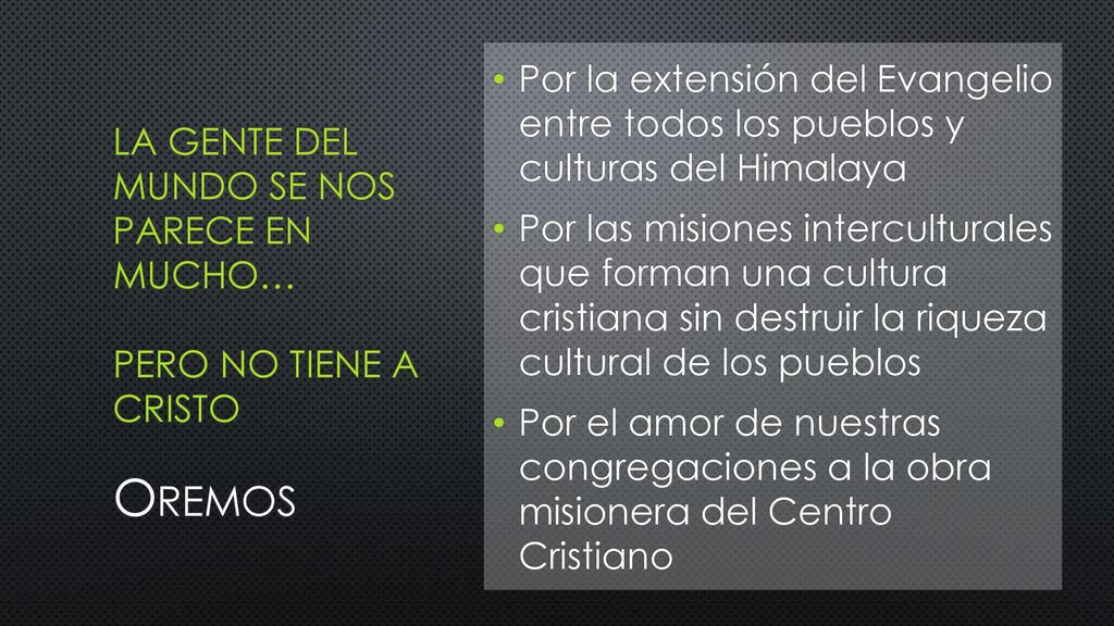 LA GENTE DEL MUNDO SE NOS parece EN MUCHO… PERO NO TIENE A CRISTO