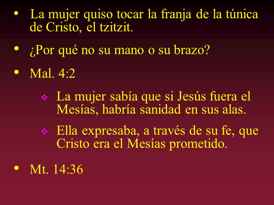 ¿Por qué no su mano o su brazo Mal. 4:2