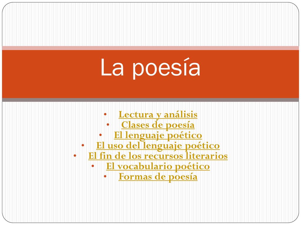 La poesía Lectura y análisis Clases de poesía El lenguaje poético