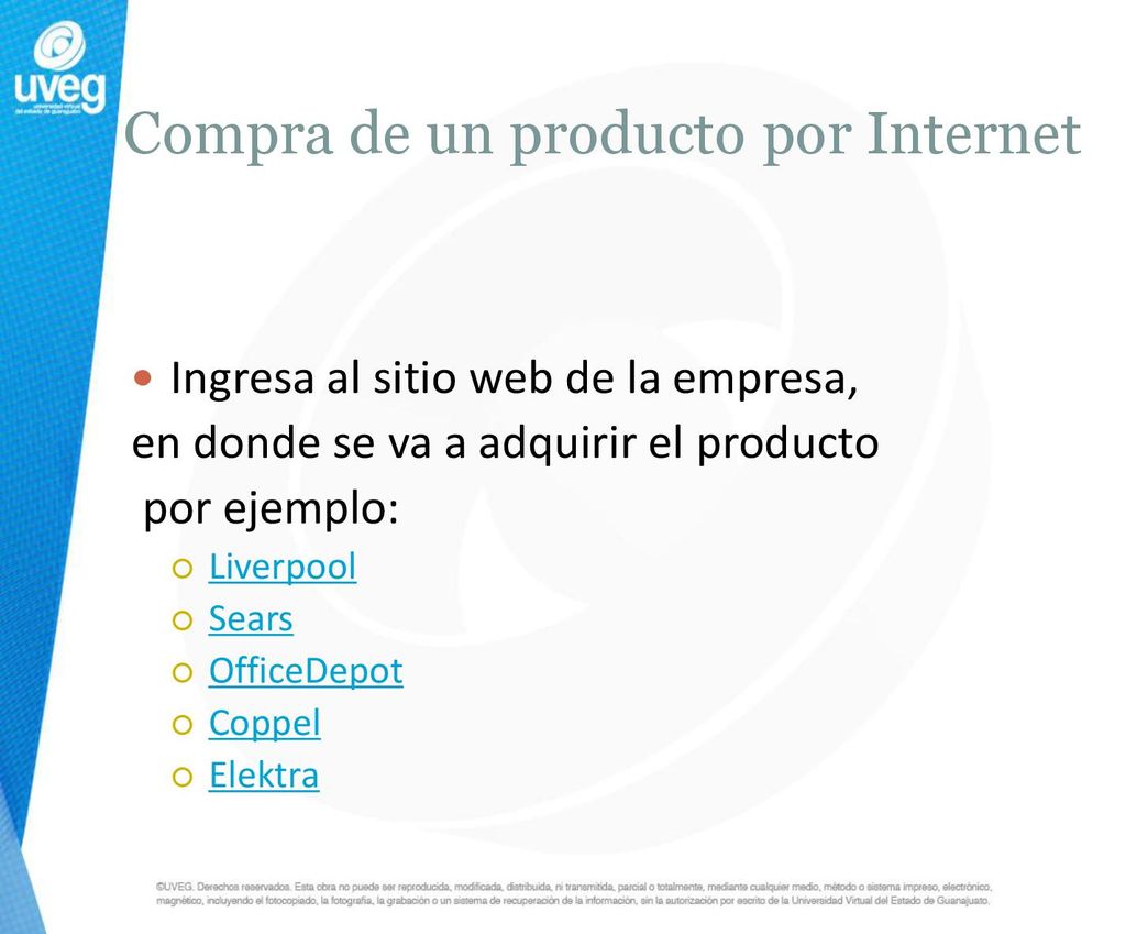 Compra de un producto por Internet
