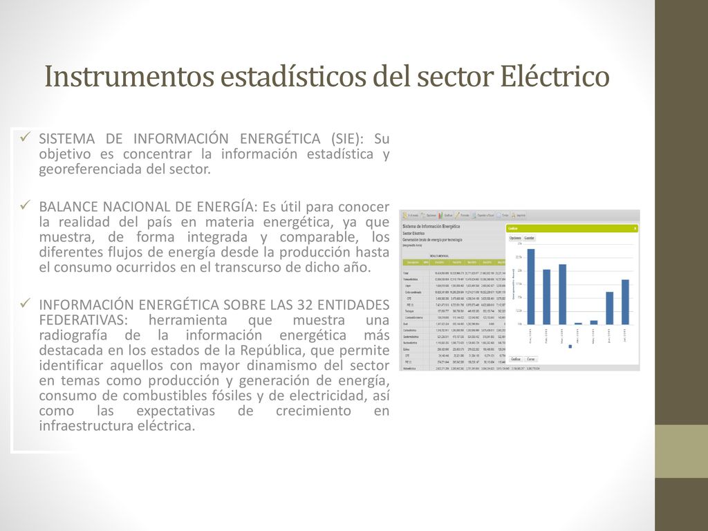 Instrumentos estadísticos del sector Eléctrico