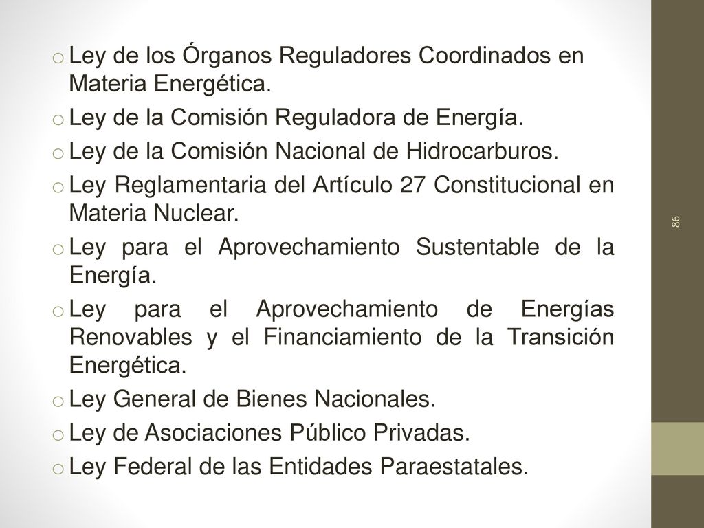 Ley de los Órganos Reguladores Coordinados en Materia Energética.