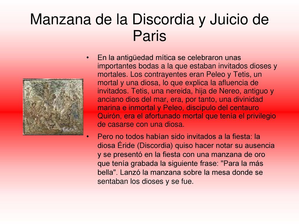 Manzana de la Discordia y Juicio de Paris