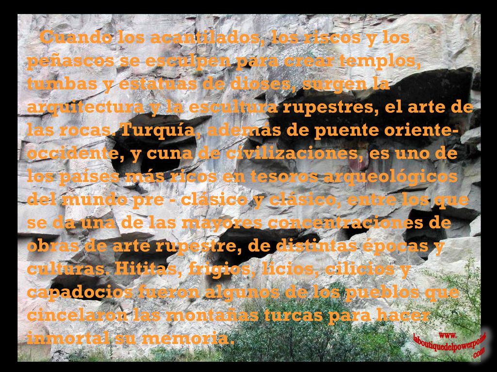 Cuando los acantilados, los riscos y los peñascos se esculpen para crear templos, tumbas y estatuas de dioses, surgen la arquitectura y la escultura rupestres, el arte de las rocas.
