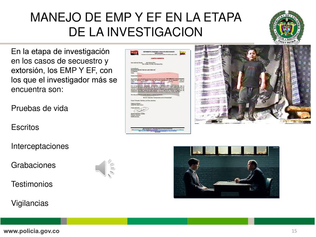 MANEJO DE EMP Y EF EN LA ETAPA DE LA INVESTIGACION