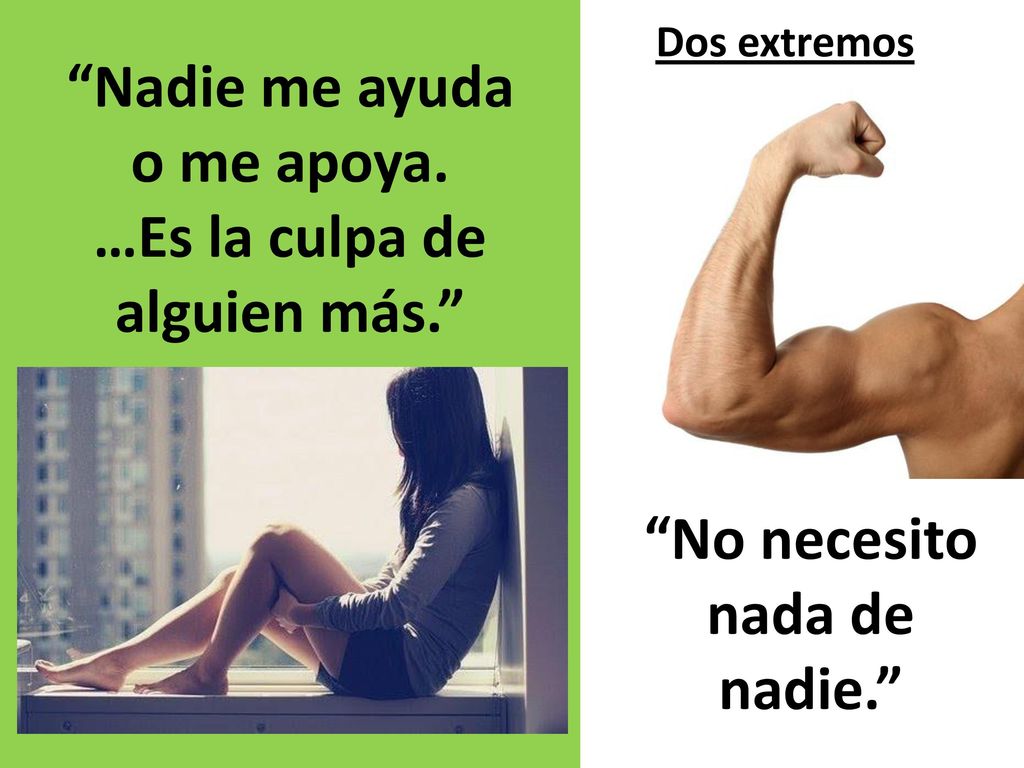 Nadie me ayuda o me apoya. …Es la culpa de alguien más.