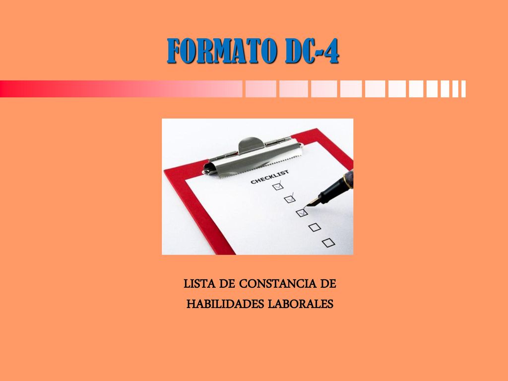 LISTA DE CONSTANCIA DE HABILIDADES LABORALES