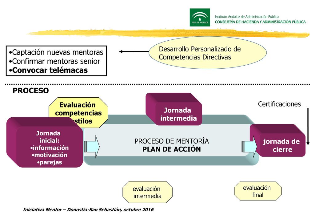Captación nuevas mentoras Confirmar mentoras senior Convocar telémacas
