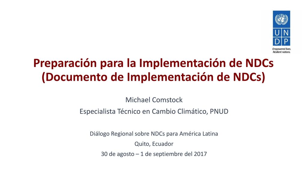 Preparación para la Implementación de NDCs (Documento de Implementación de NDCs)