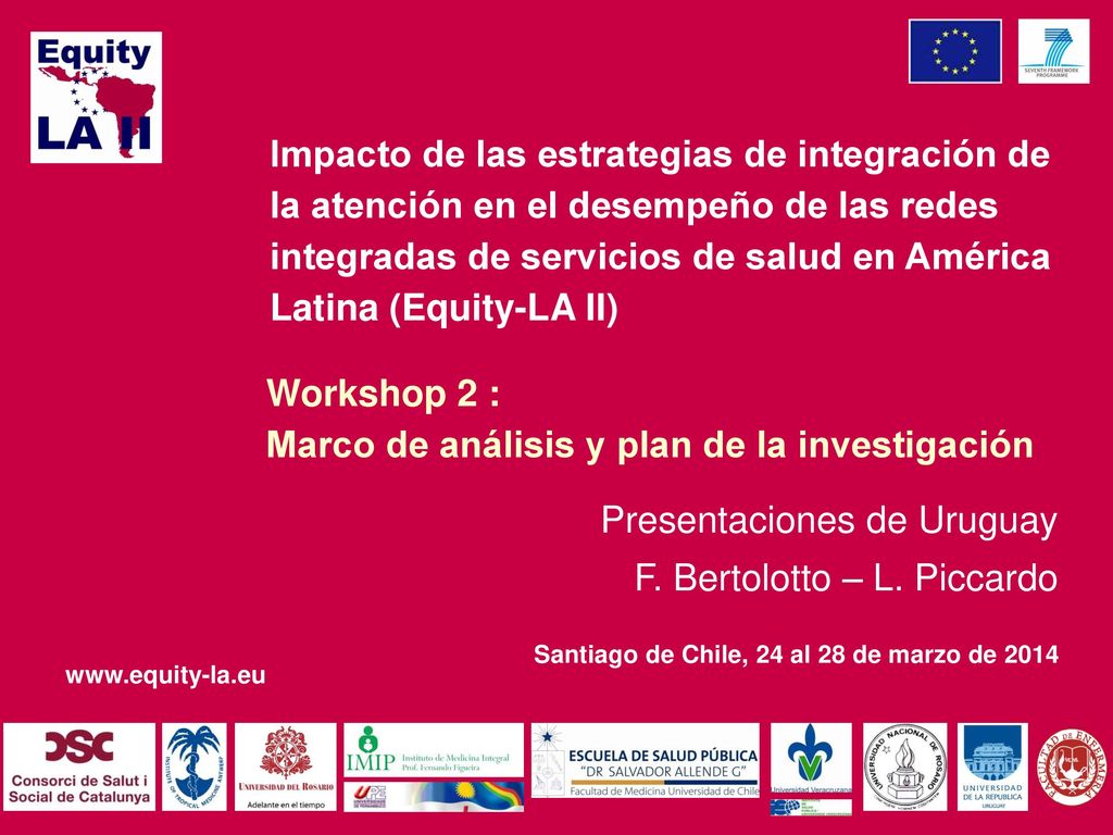 Marco de análisis y plan de la investigación Presentaciones de Uruguay