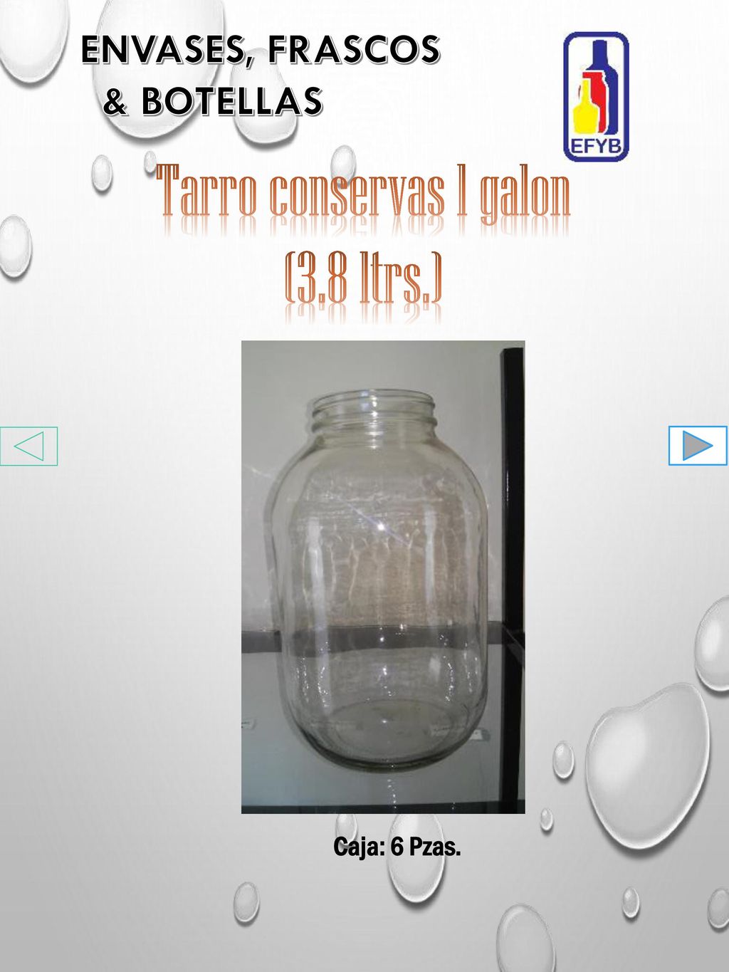 Tarro conservas 1 galon (3.8 ltrs.) ENVASES, FRASCOS & BOTELLAS