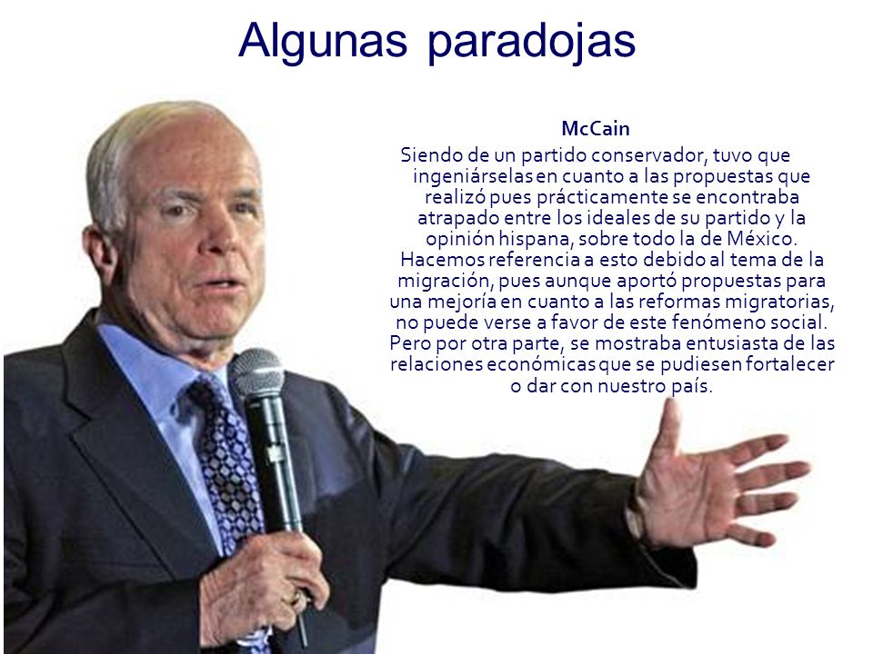 Algunas paradojas McCain