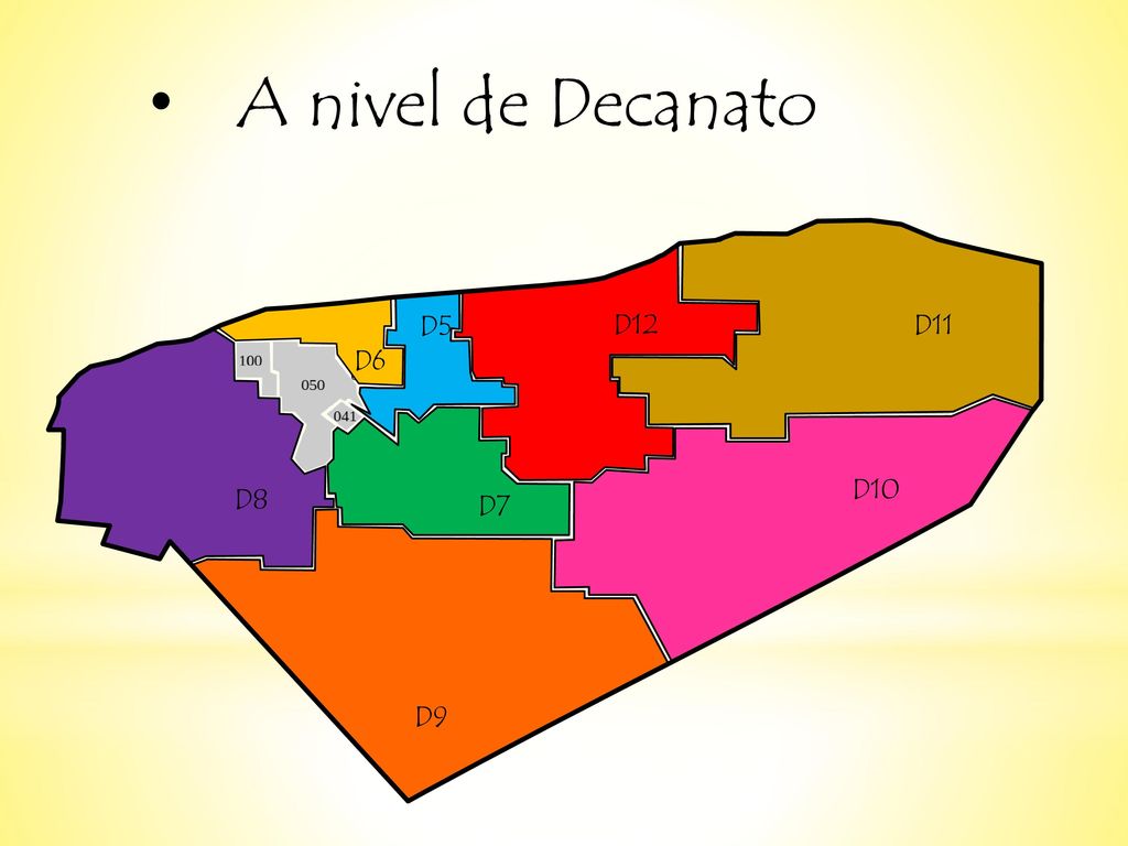 A nivel de Decanato D5 D6 D7 D8 D9 D10 D11 D12