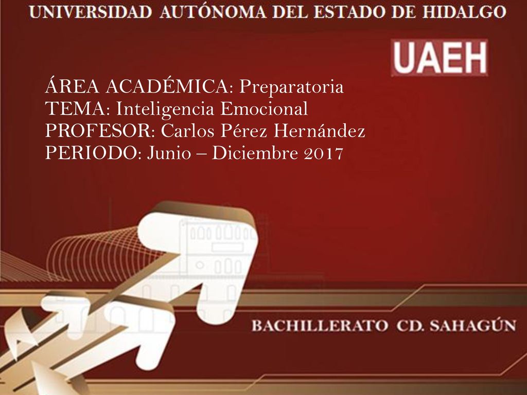 ÁREA ACADÉMICA: Preparatoria TEMA: Inteligencia Emocional PROFESOR: Carlos Pérez Hernández PERIODO: Junio – Diciembre 2017