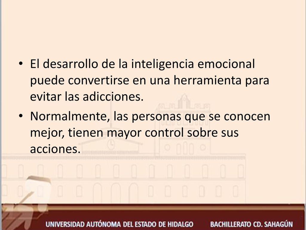 El desarrollo de la inteligencia emocional puede convertirse en una herramienta para evitar las adicciones.
