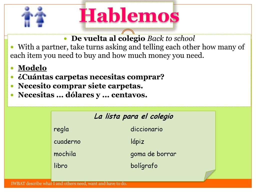 La lista para el colegio