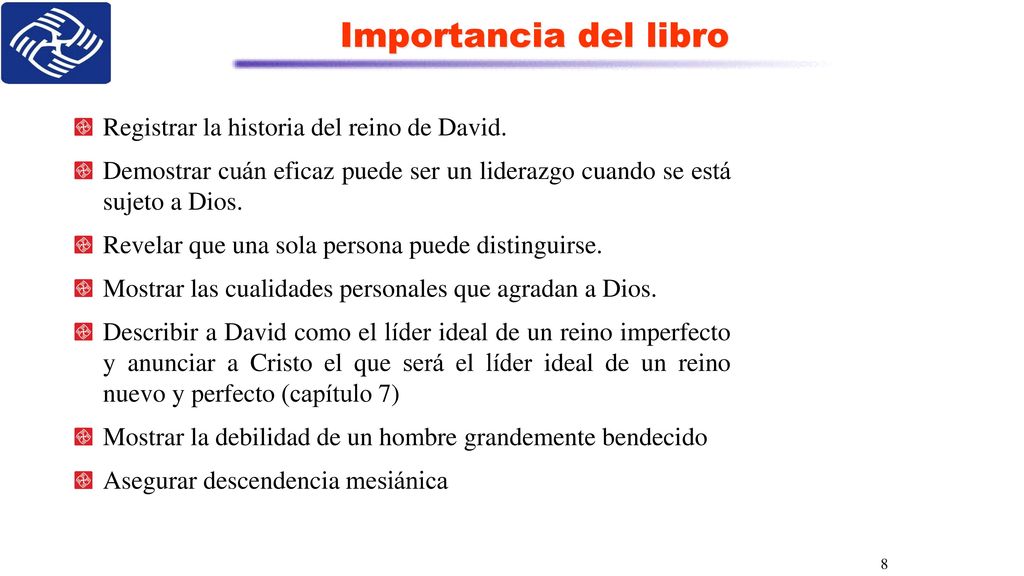 Importancia del libro Registrar la historia del reino de David.