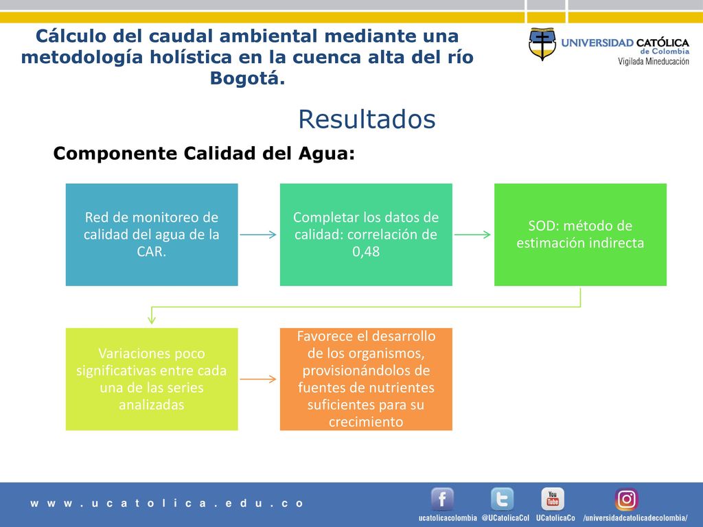 Cálculo del caudal ambiental mediante una metodología holística en la cuenca alta del río Bogotá.