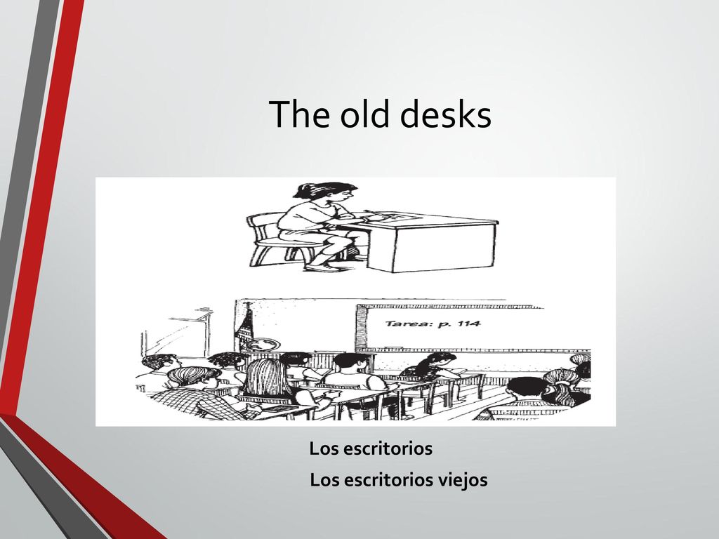 The old desks Los escritorios Los escritorios viejos