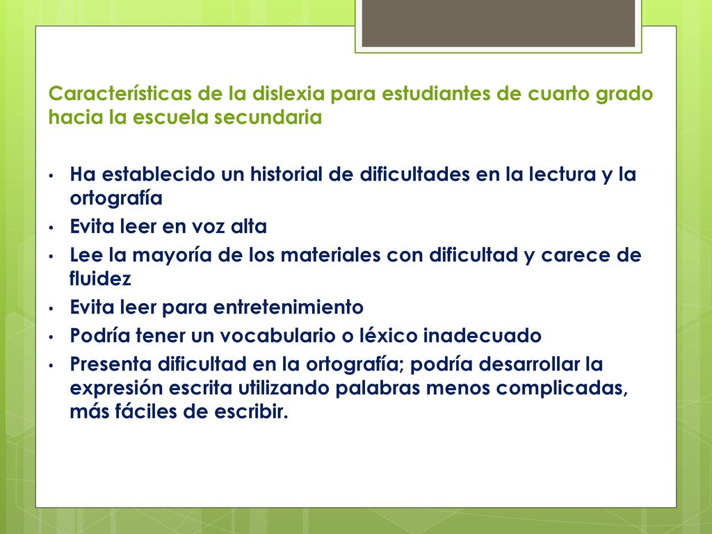 Lee la mayoría de los materiales con dificultad y carece de fluidez
