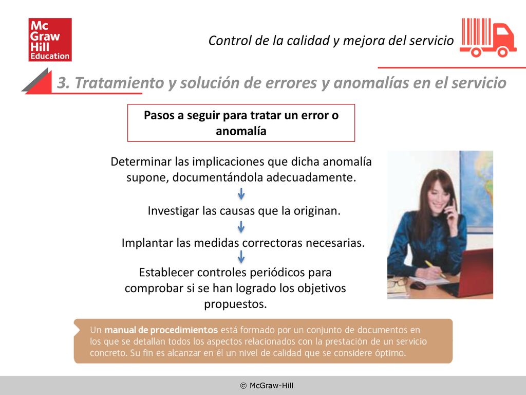 Pasos a seguir para tratar un error o anomalía