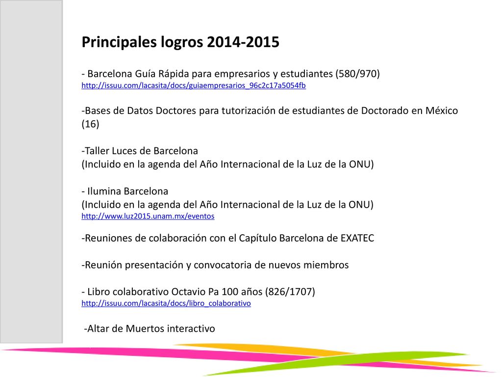 Principales logros Barcelona Guía Rápida para empresarios y estudiantes (580/970)