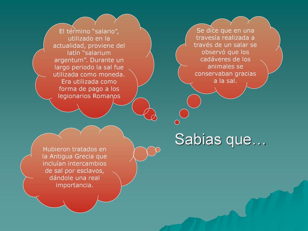 El término salario , utilizado en la actualidad, proviene del latín salarium argentum . Durante un largo periodo la sal fue utilizada como moneda. Era utilizada como forma de pago a los legionarios Romanos
