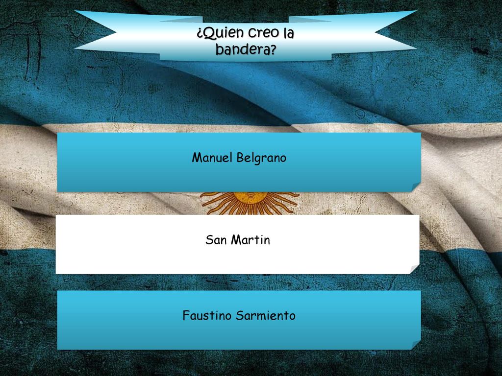 ¿Quien creo la bandera Manuel Belgrano San Martin Faustino Sarmiento