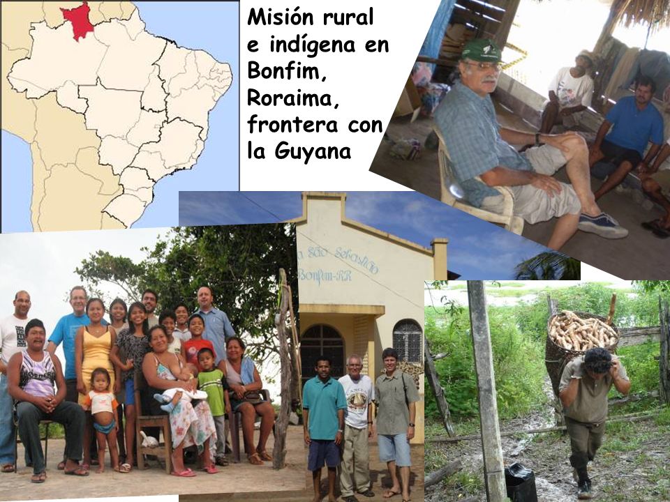 Misión rural e indígena en Bonfim, Roraima, frontera con la Guyana