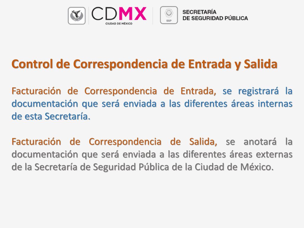 Control de Correspondencia de Entrada y Salida