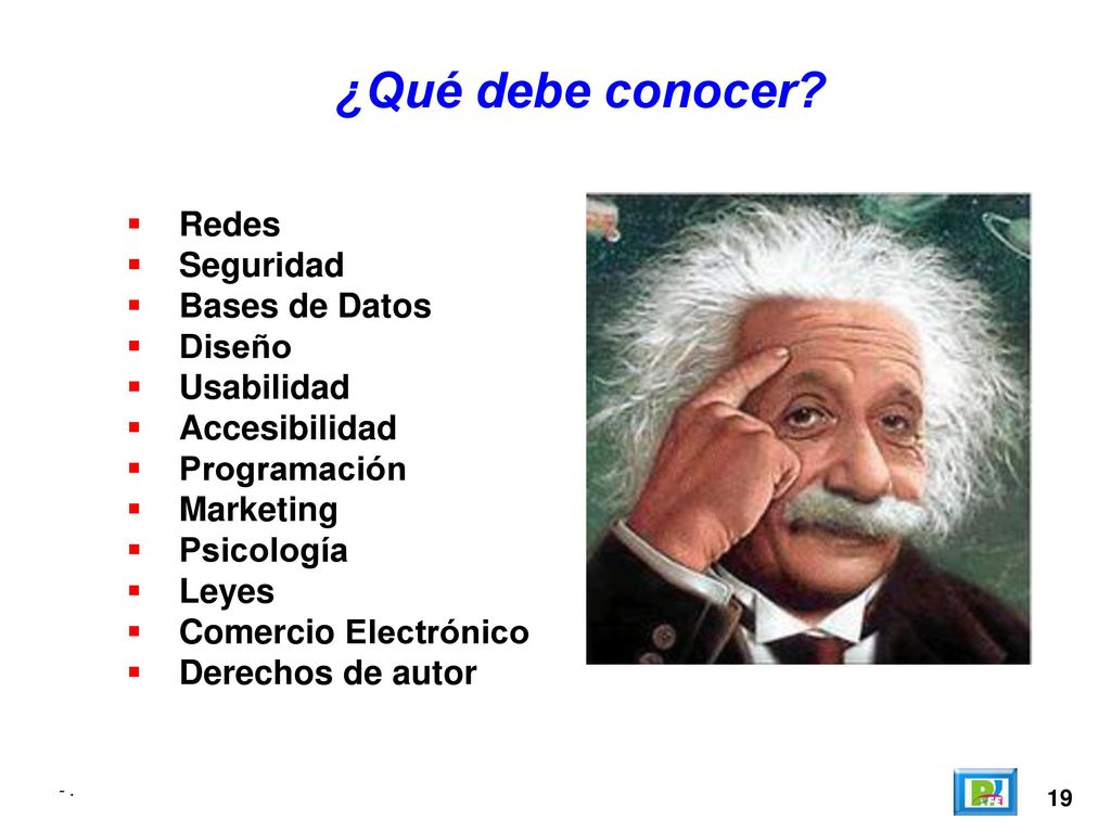 ¿Qué debe conocer Redes Seguridad Bases de Datos Diseño Usabilidad