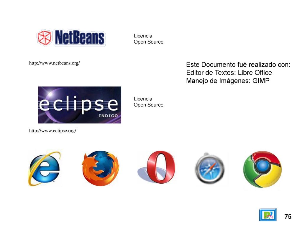 Este Documento fué realizado con: Editor de Textos: Libre Office