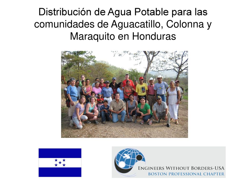 Distribución de Agua Potable para las comunidades de Aguacatillo, Colonna y Maraquito en Honduras