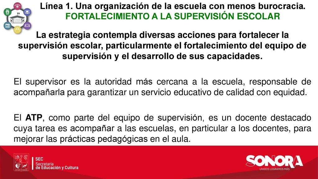 Línea 1. Una organización de la escuela con menos burocracia