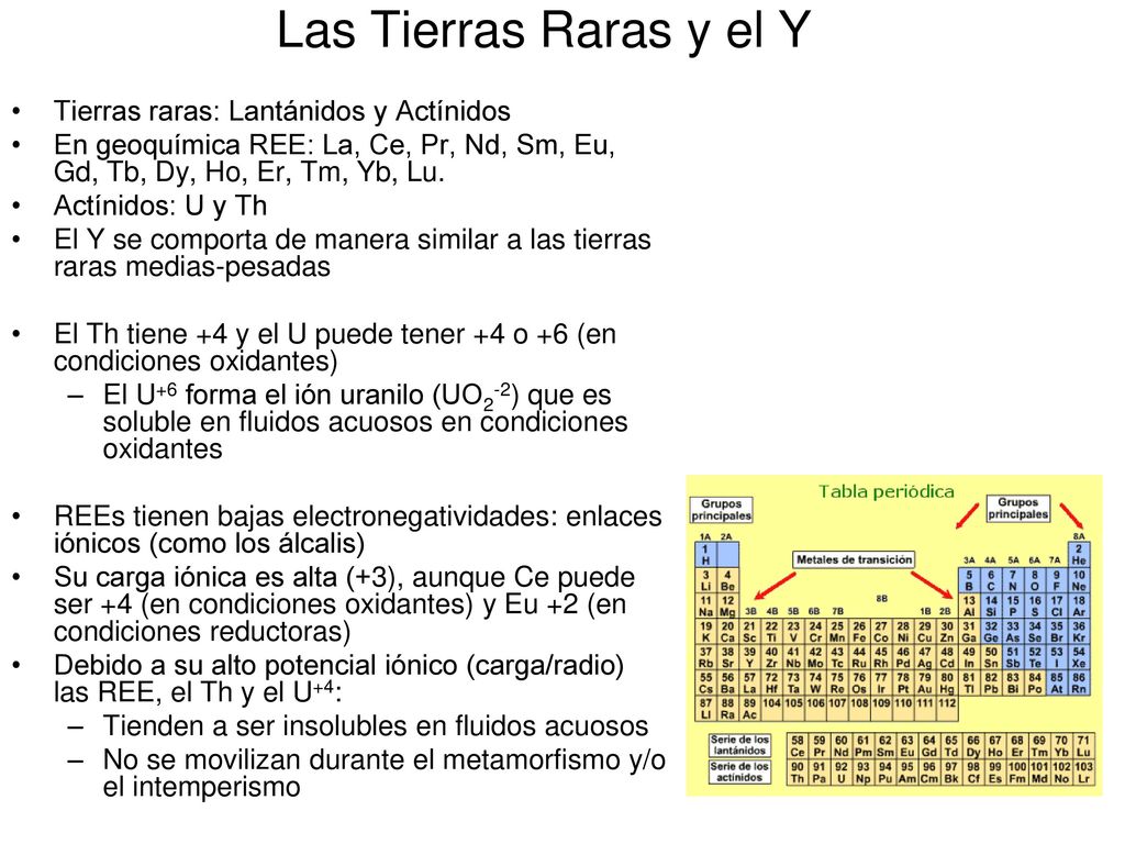 Las Tierras Raras y el Y Tierras raras: Lantánidos y Actínidos